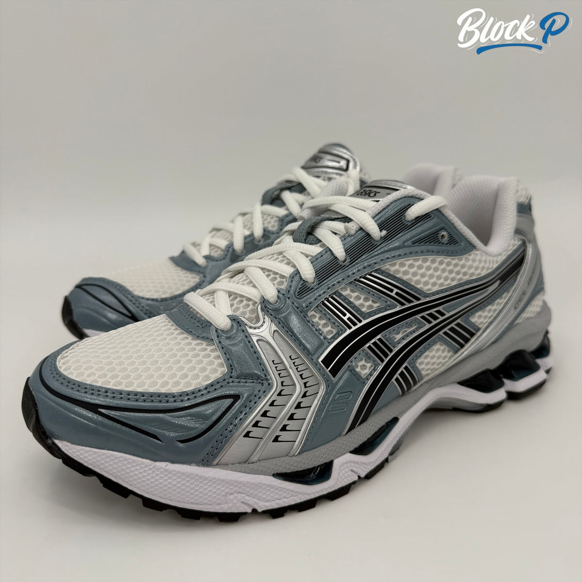 ASICS Gel-Kayano 14 Fjord Grey rear view — Block P Liverpool