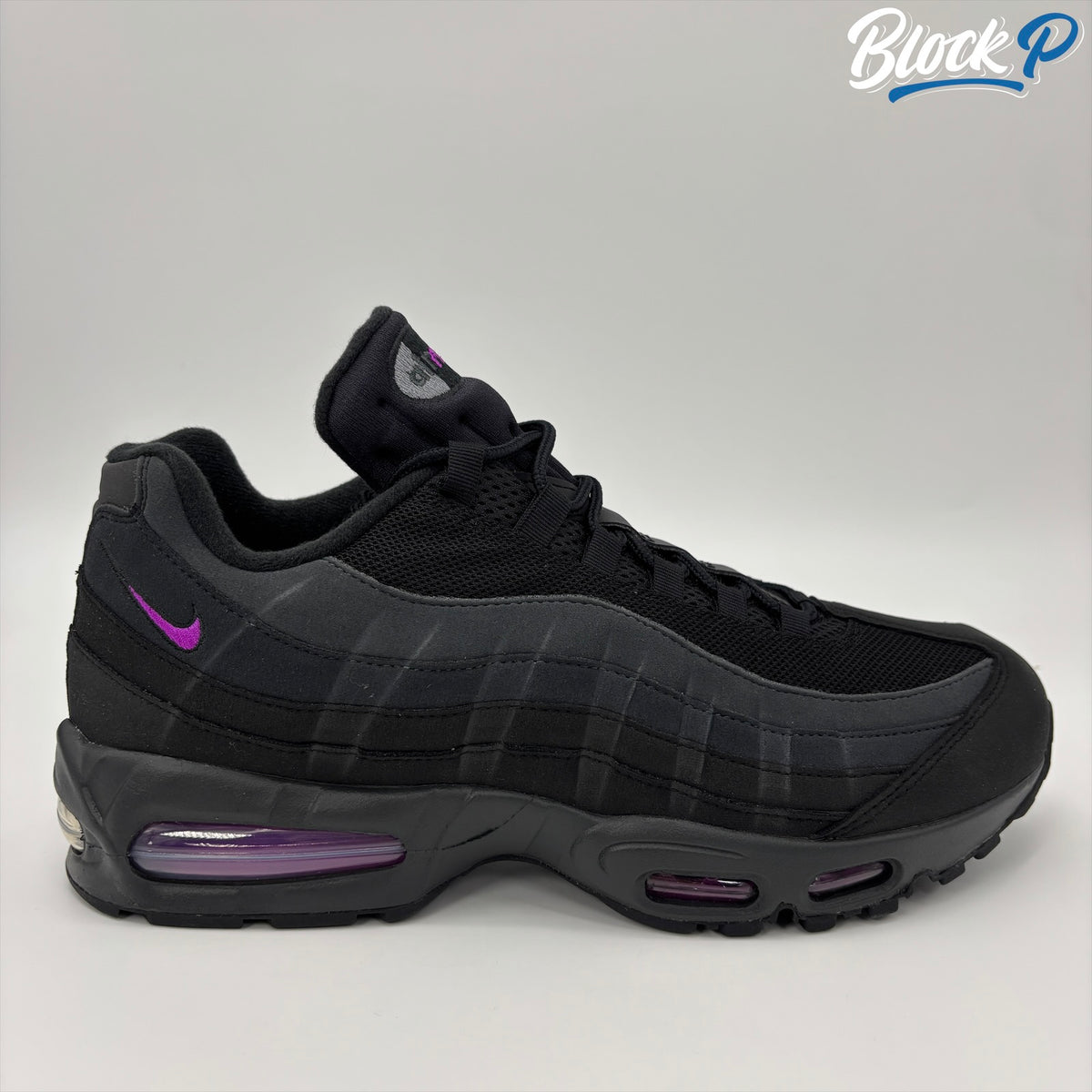 Nike Air Max 95 Vivid Purple side profile — Block P Liverpool