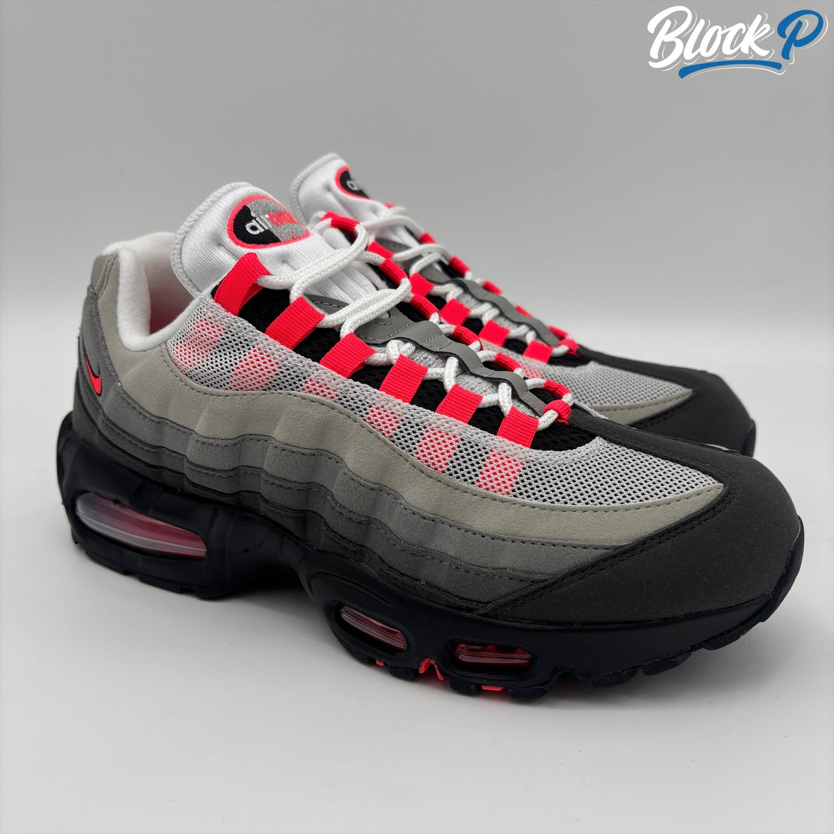 Nike Air Max 95 Big Bubble Solar Red 2025 side view black pewter grey