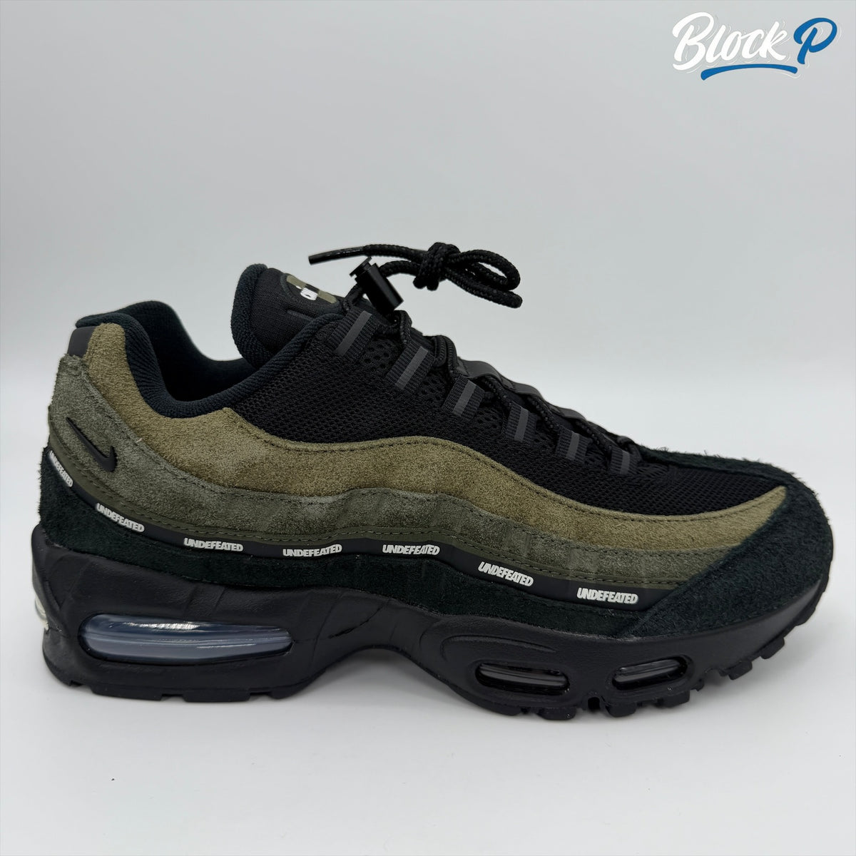Nike Air Max 95 X Undefeated Khaki (La Brea) side profile — Block P Liverpool
