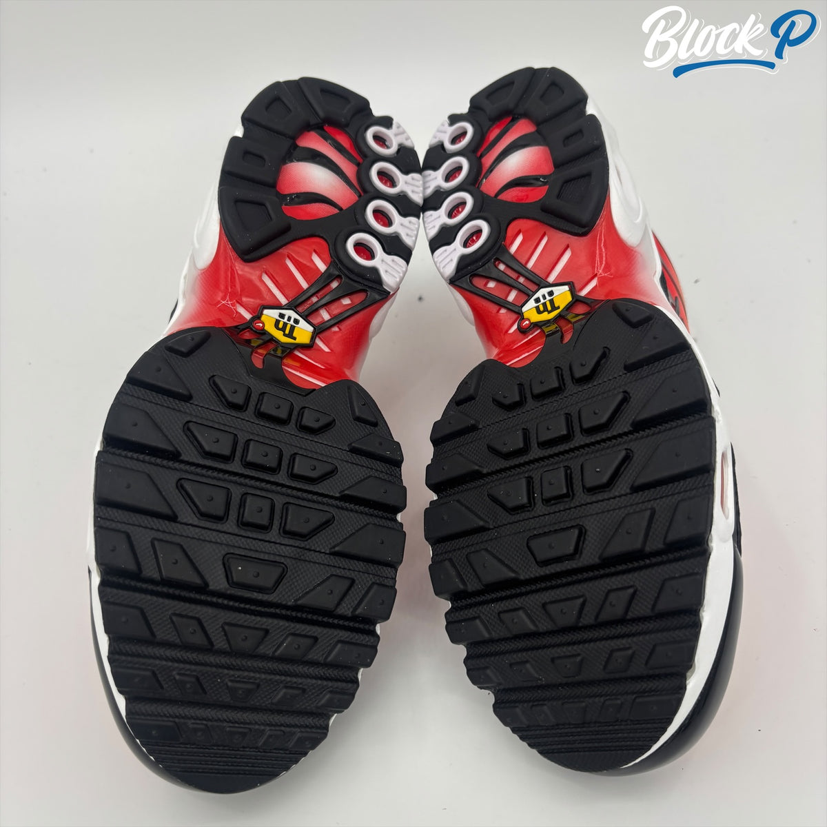 Nike Air Max Plus TN Crimson (GS) sole detail — Block P Liverpool