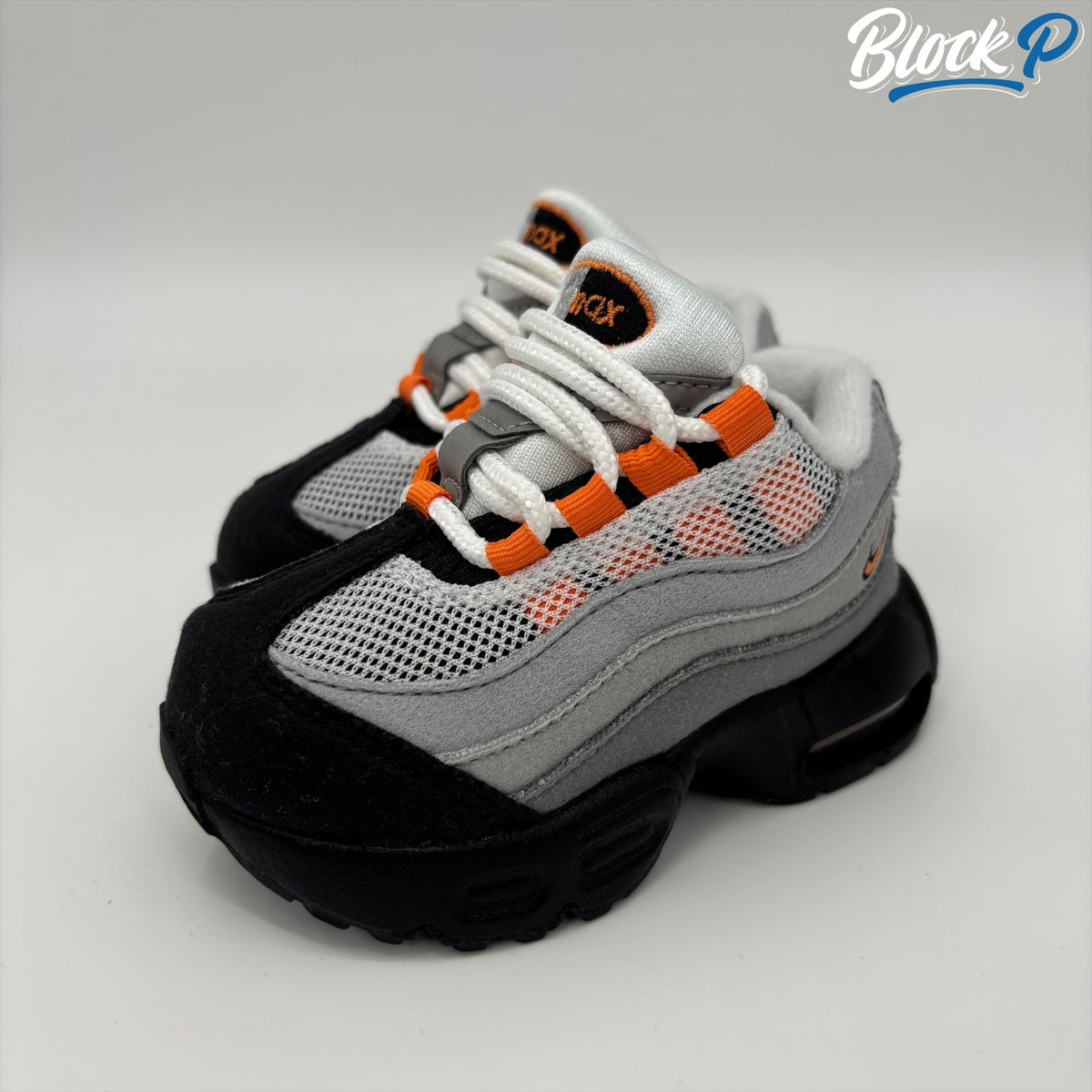 Nike Air Max 95 Mandarin (TD) rear view — Block P Liverpool