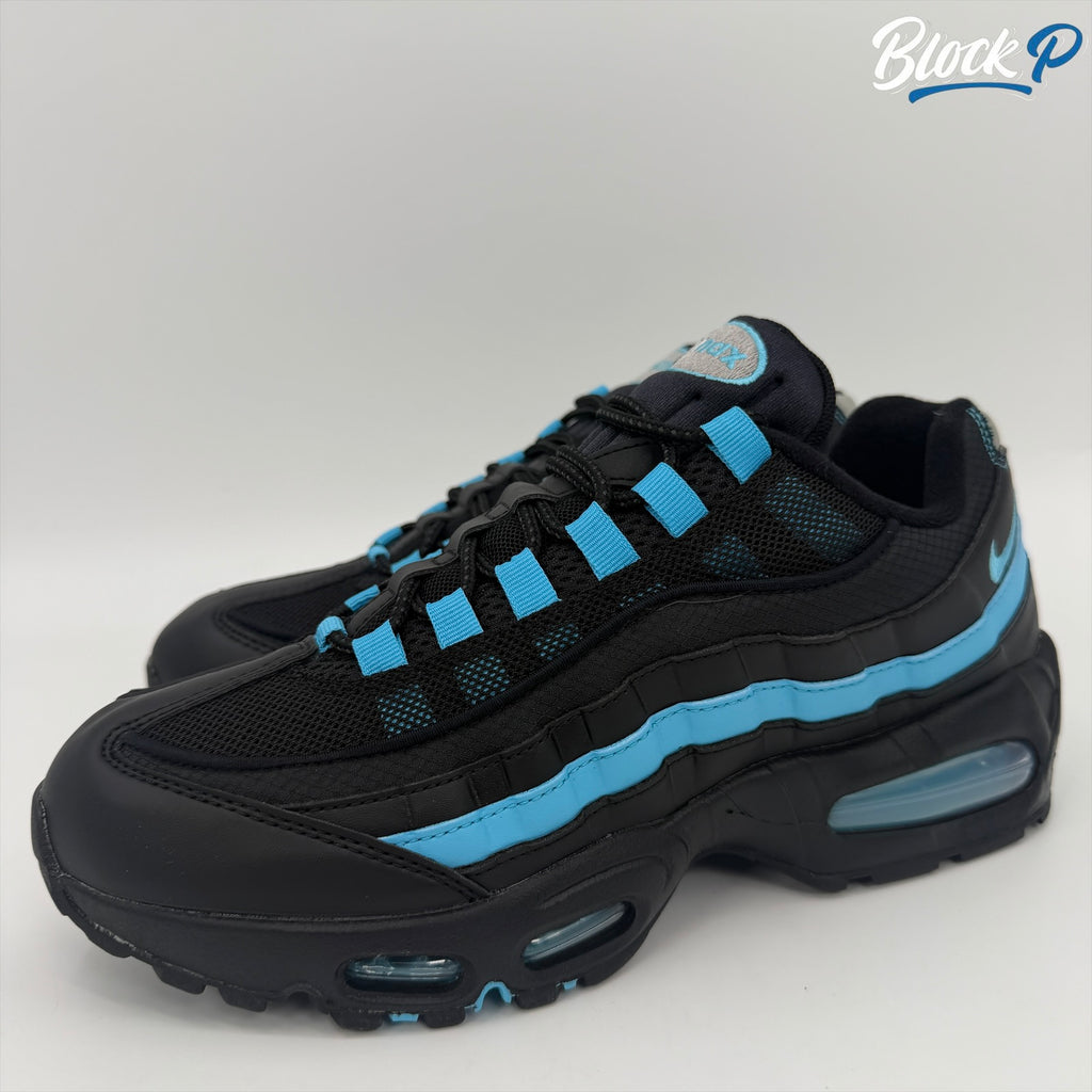 Nike Air Max 95 Black Baltic Blue rear view — Block P Liverpool
