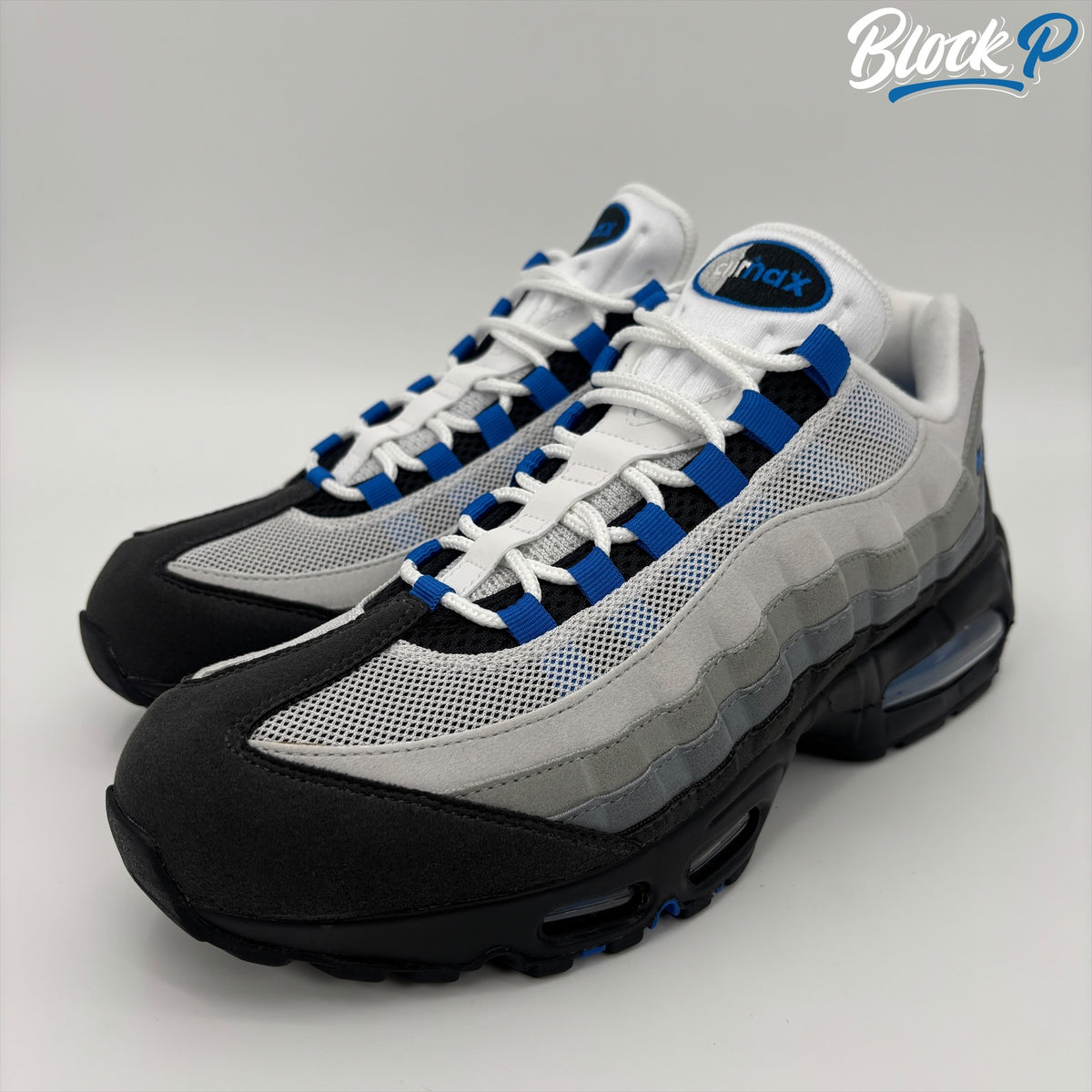 Nike Air Max 95 OG Spark Blue front angle IM7410-100