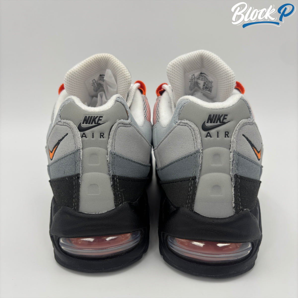 Nike Air Max 95 OG Mandarin 2025 top-down view — Block P Liverpool