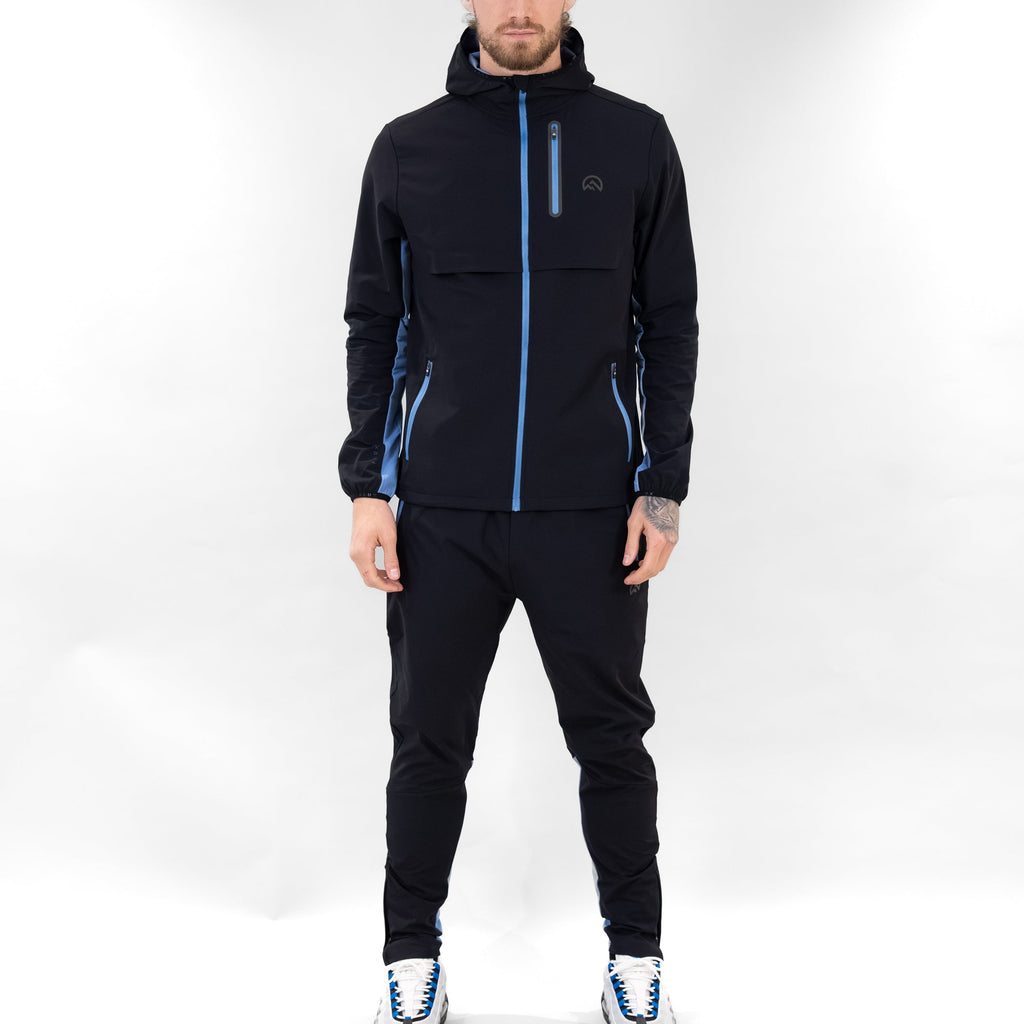Flux SS26 Versatility Jacket Black/Airforce rear view — Block P Liverpool