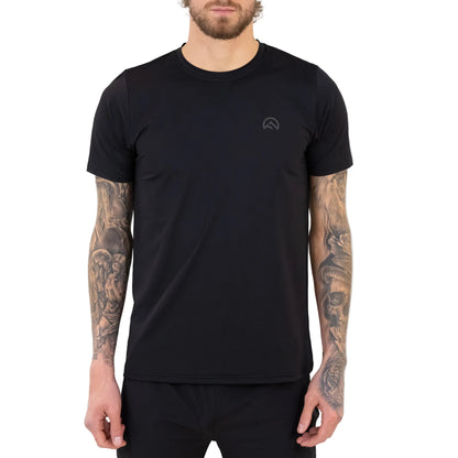 Camiseta SS26 con logo en el pecho izquierdo - Negro/Negro