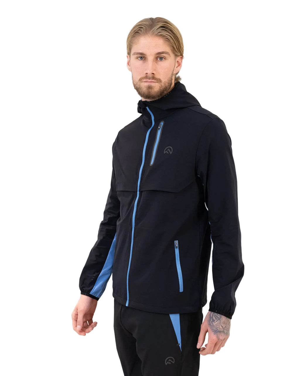 Flux SS26 Versatility Jacket Black/Airforce — available at Block P Liverpool, 36 Renshaw Street L1 4EF