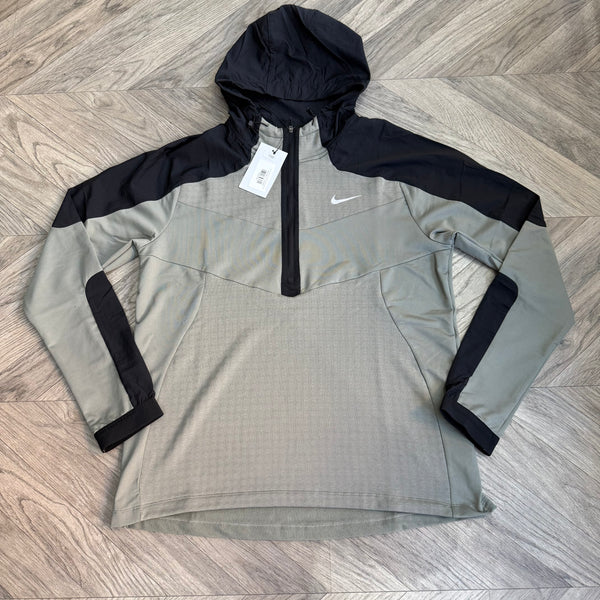 Nike 1/2 Zip Performance Hooded Jacket Grey