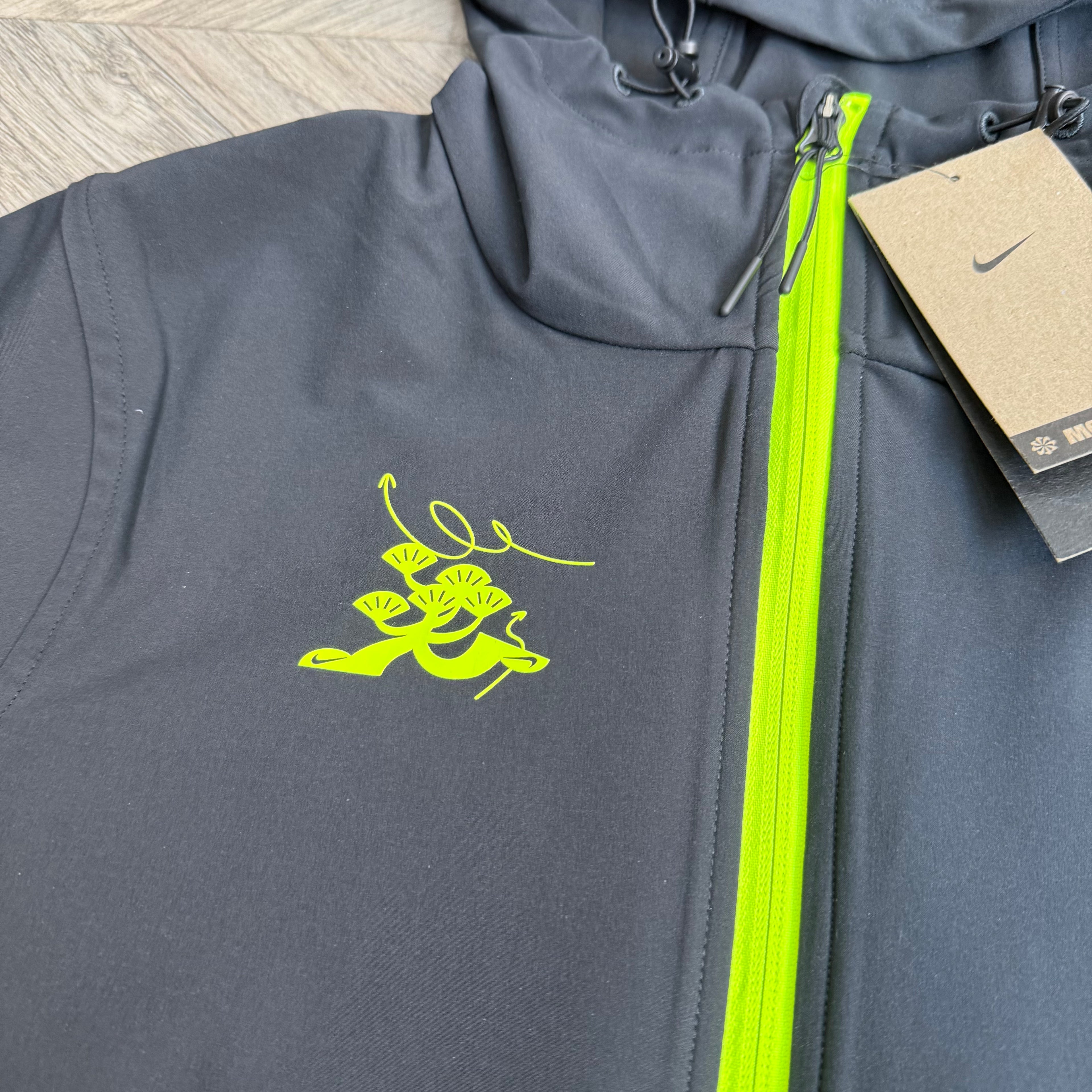 Nike Asia Exclusive Jacket Black Neon side view — Block P Liverpool