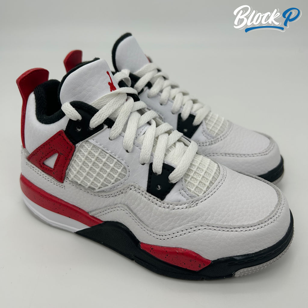 Nike Jordan 4 Red Cement PS front view — available at Block P Liverpool, 36 Renshaw Street L1 4EF