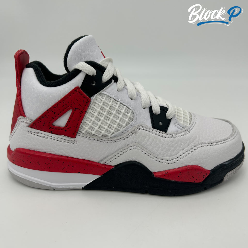 Nike Jordan 4 Red Cement PS side profile — Block P Liverpool
