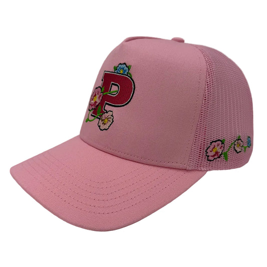 Block P Pink Flower Cap — available at Block P Liverpool, 36 Renshaw Street L1 4EF