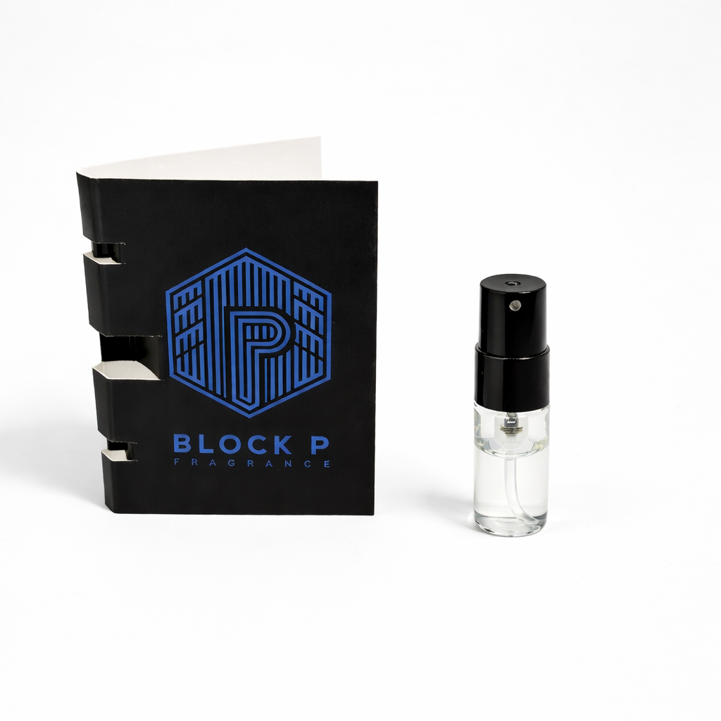 Block P 2ML Aftershave Sample — available at Block P Liverpool, 36 Renshaw Street L1 4EF
