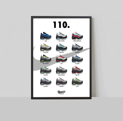 Air Max 95 110 Collection A3 Print