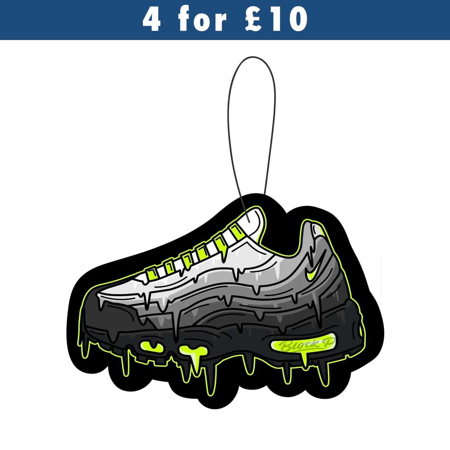 Block P Air Max 95 Car Air Freshener Neon