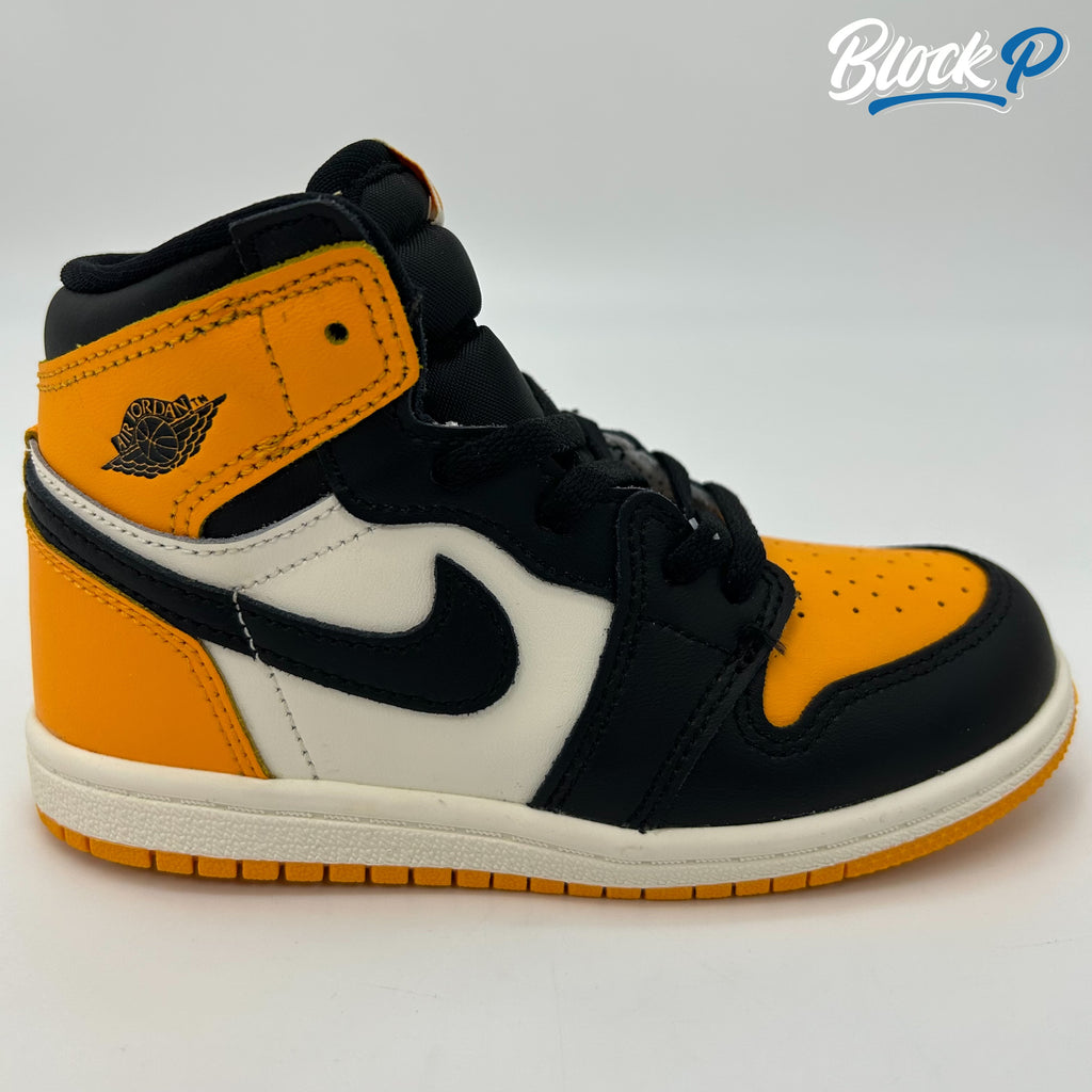 Nike Air Jordan 1 Taxi TD side profile — Block P Liverpool