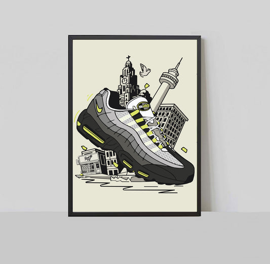 Air Max 95 110 Neon Liverpool A3 Print
