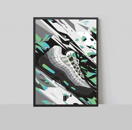 Air Max 95 110 Green Apple A3 Print
