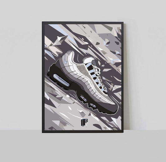 Air Max 95 110 light blue A3 Print