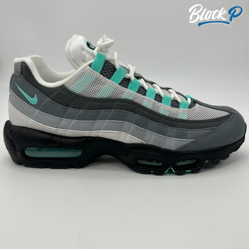 Nike Air Max 95 Hyper Turquoise side profile — available at Block P Liverpool, 36 Renshaw Street L1 4EF. FV4710-100