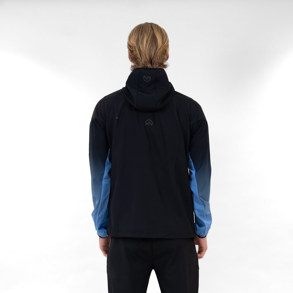 Flux SS26 Gradient Jacket Black/Airforce detail view — Block P Liverpool