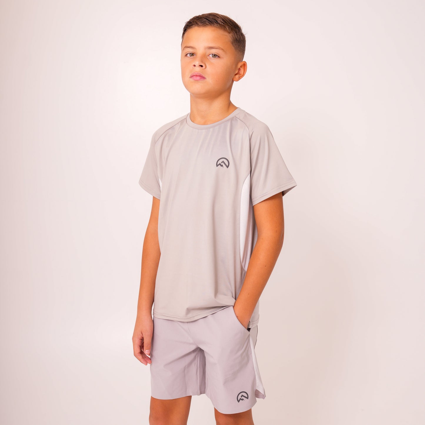 SS26 Junior Madge T-Shirt - Light Grey/Concrete/Silver