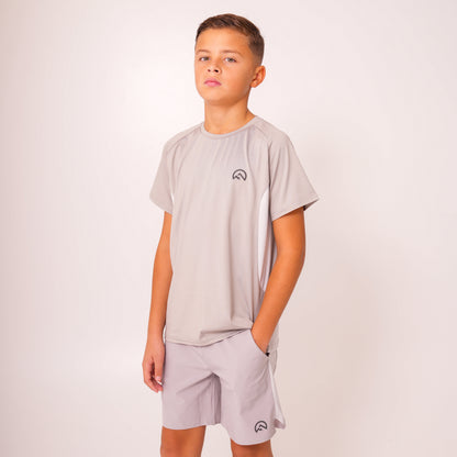 SS26 Junior Madge T-Shirt - Light Grey/Concrete/Silver