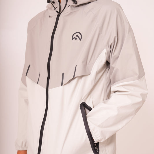 SS26 Junior Waterproof Madge Jacket - Light Grey/Concrete/Silver
