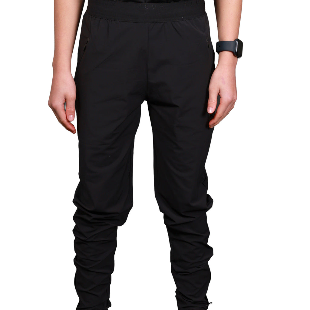 Flux Junior SS26 Technical Pant Black/Black rear view — Block P Liverpool