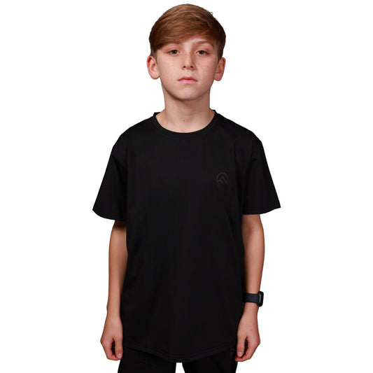 Flux Junior SS26 Left Chest Logo  - Black/Black