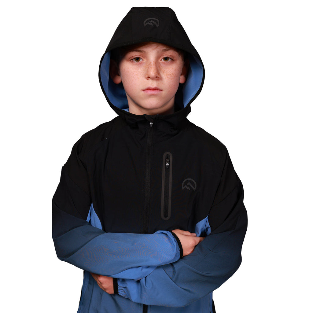 Flux Junior SS26 Gradient Jacket - Black/Airforce