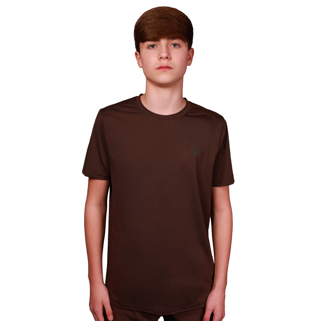 Flux Junior SS26 Left Chest Logo  - Chocolate