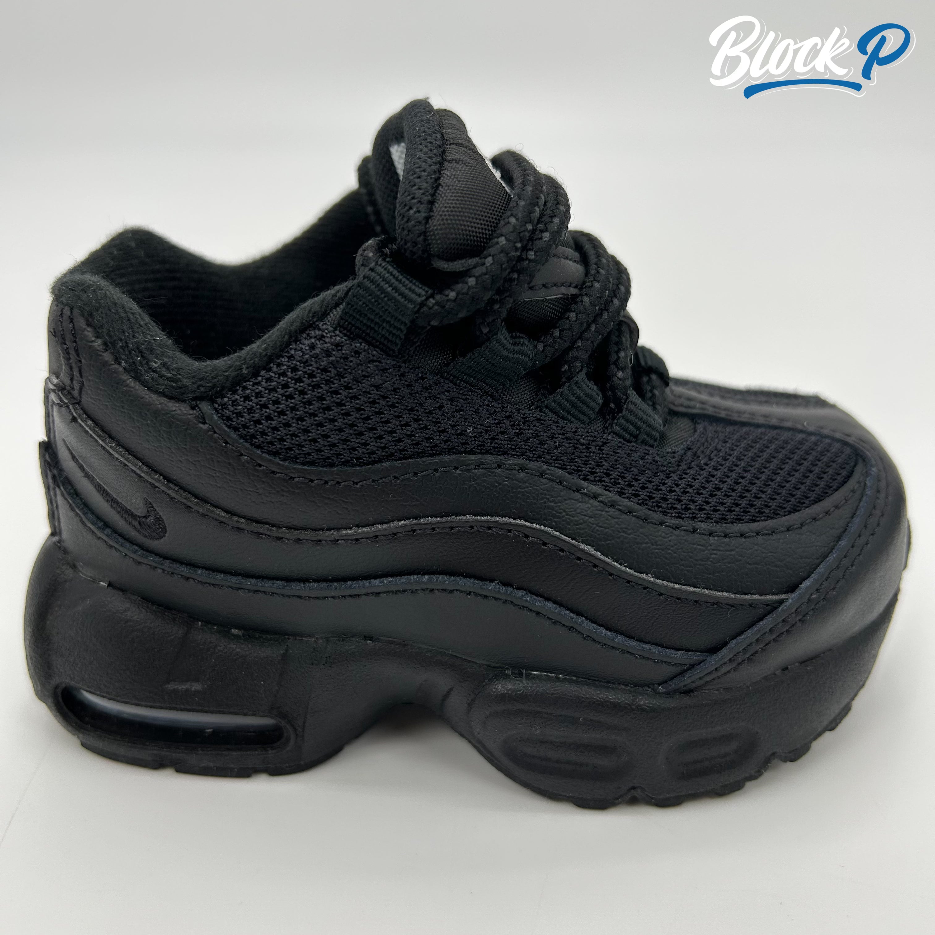 Nike Air Max 95 Black TD side profile — Block P Liverpool