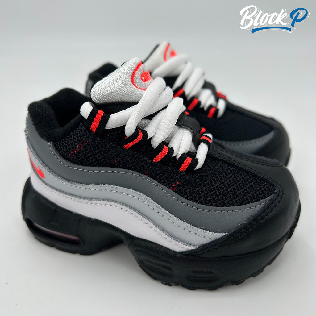 Nike Air Max 95 Infrared TD front view — available at Block P Liverpool, 36 Renshaw Street L1 4EF