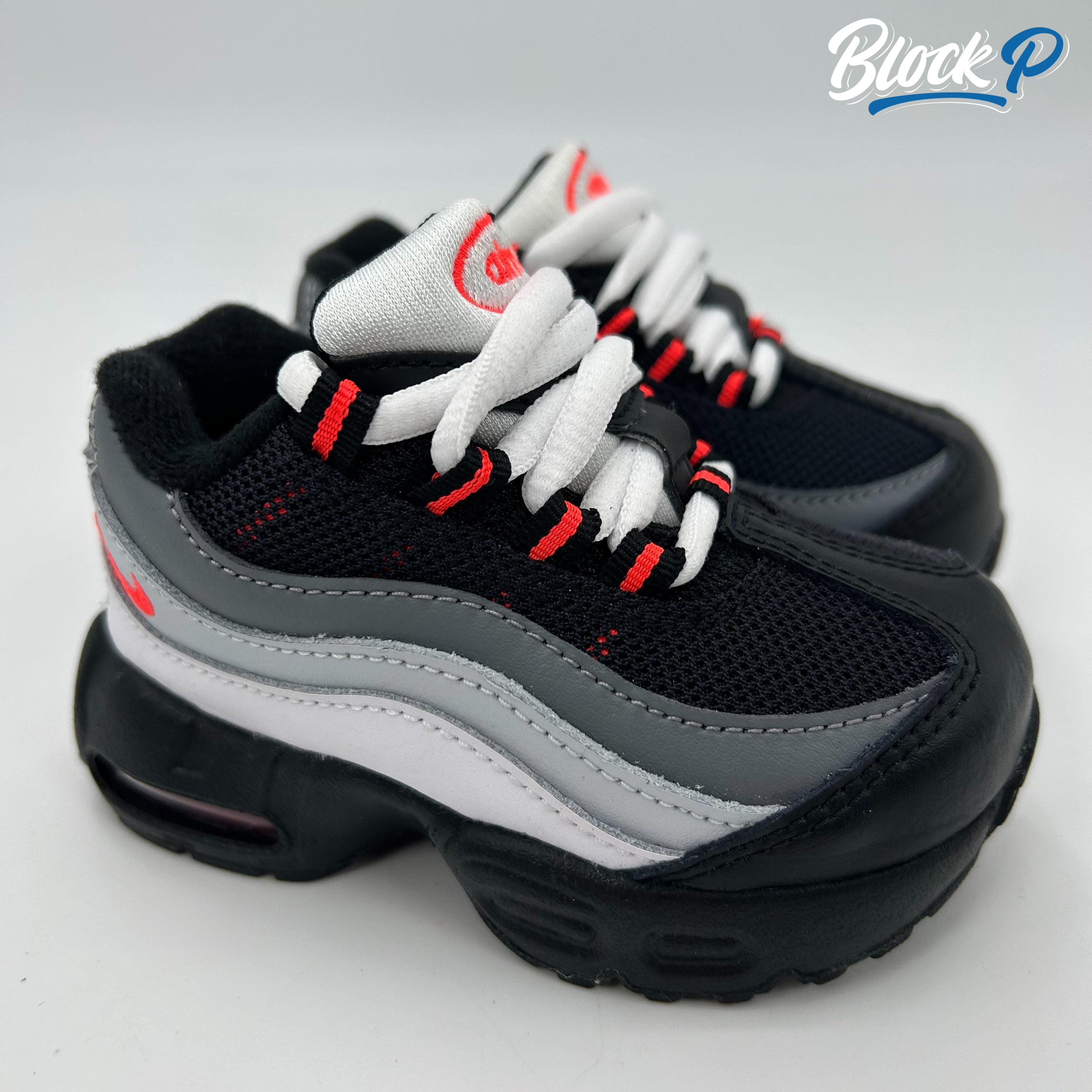 Nike Air Max 95 Infrared TD front view — available at Block P Liverpool, 36 Renshaw Street L1 4EF