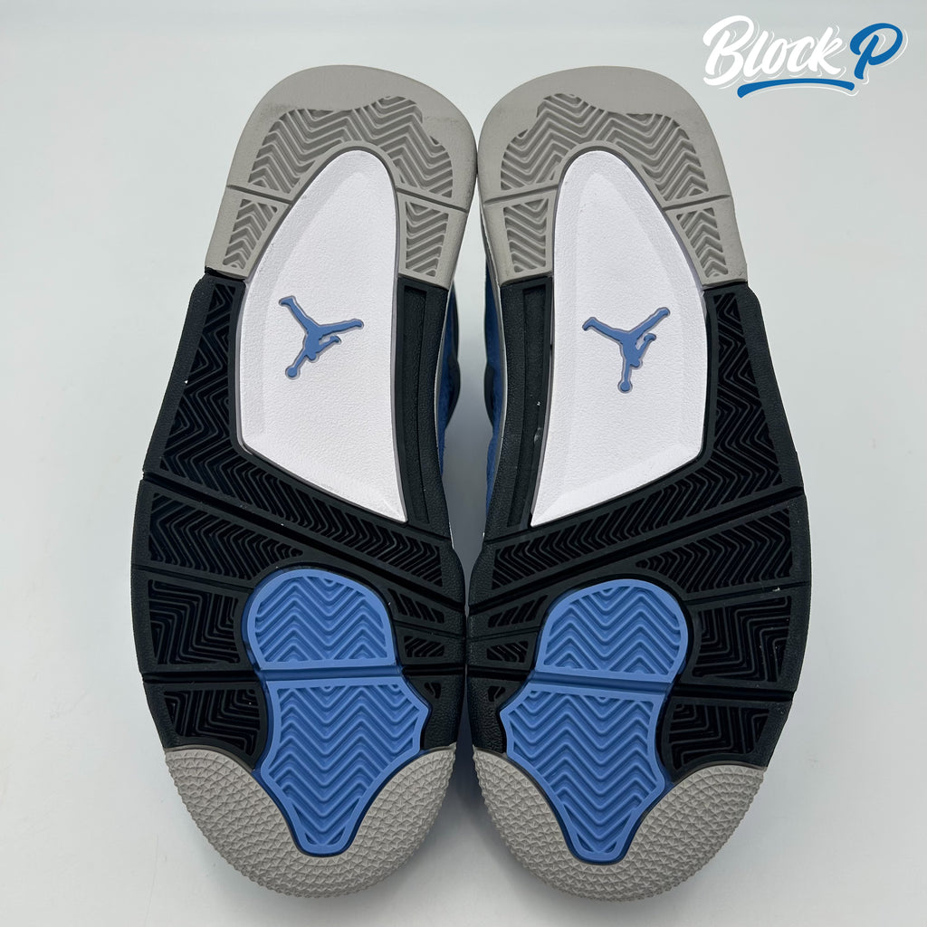 Nike Jordan 4 Uni Blue sole detail — Block P Liverpool