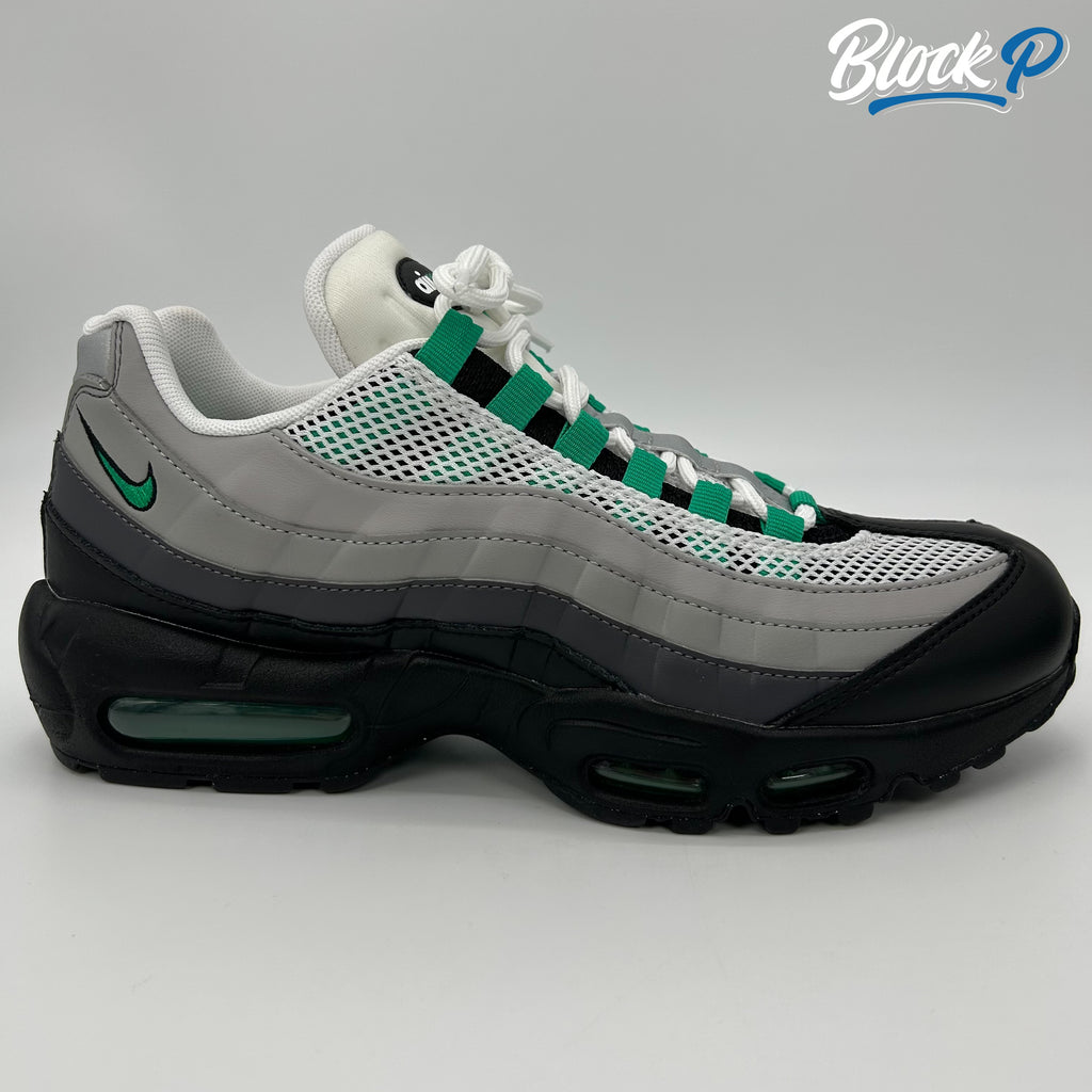 Nike Air Max 95 Stadium Green side profile — available at Block P Liverpool, 36 Renshaw Street L1 4EF. DH8015-002