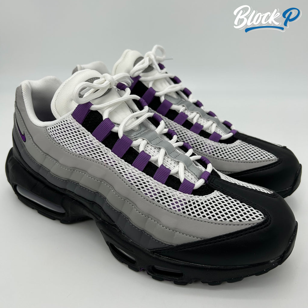 Nike Air Max 95 Disco Purple front view — available at Block P Liverpool, 36 Renshaw Street L1 4EF