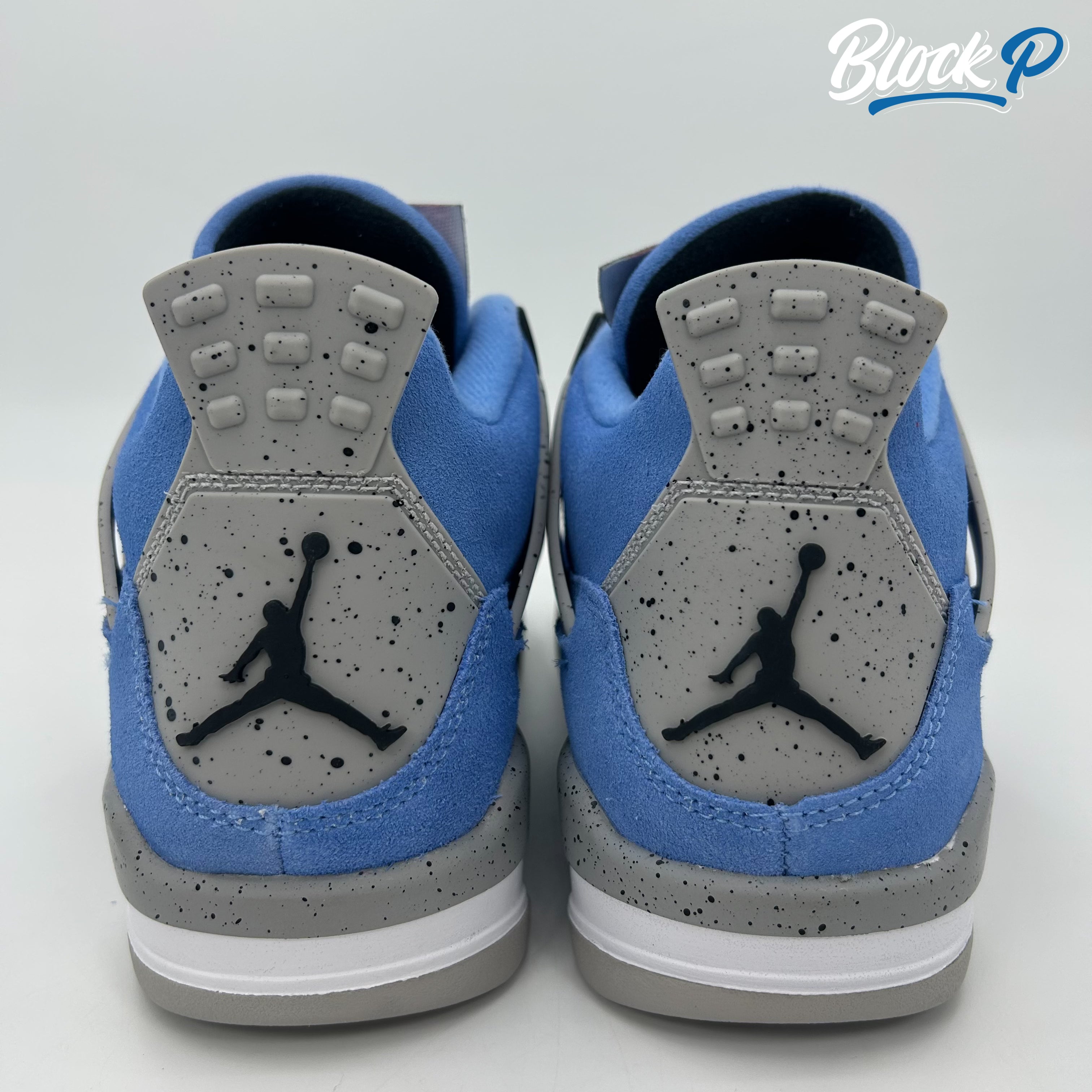 Nike Jordan 4 Uni Blue top-down view — Block P Liverpool