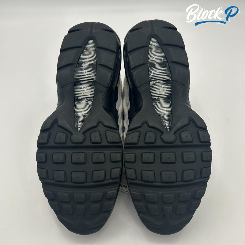 Black 95s white sole best sale