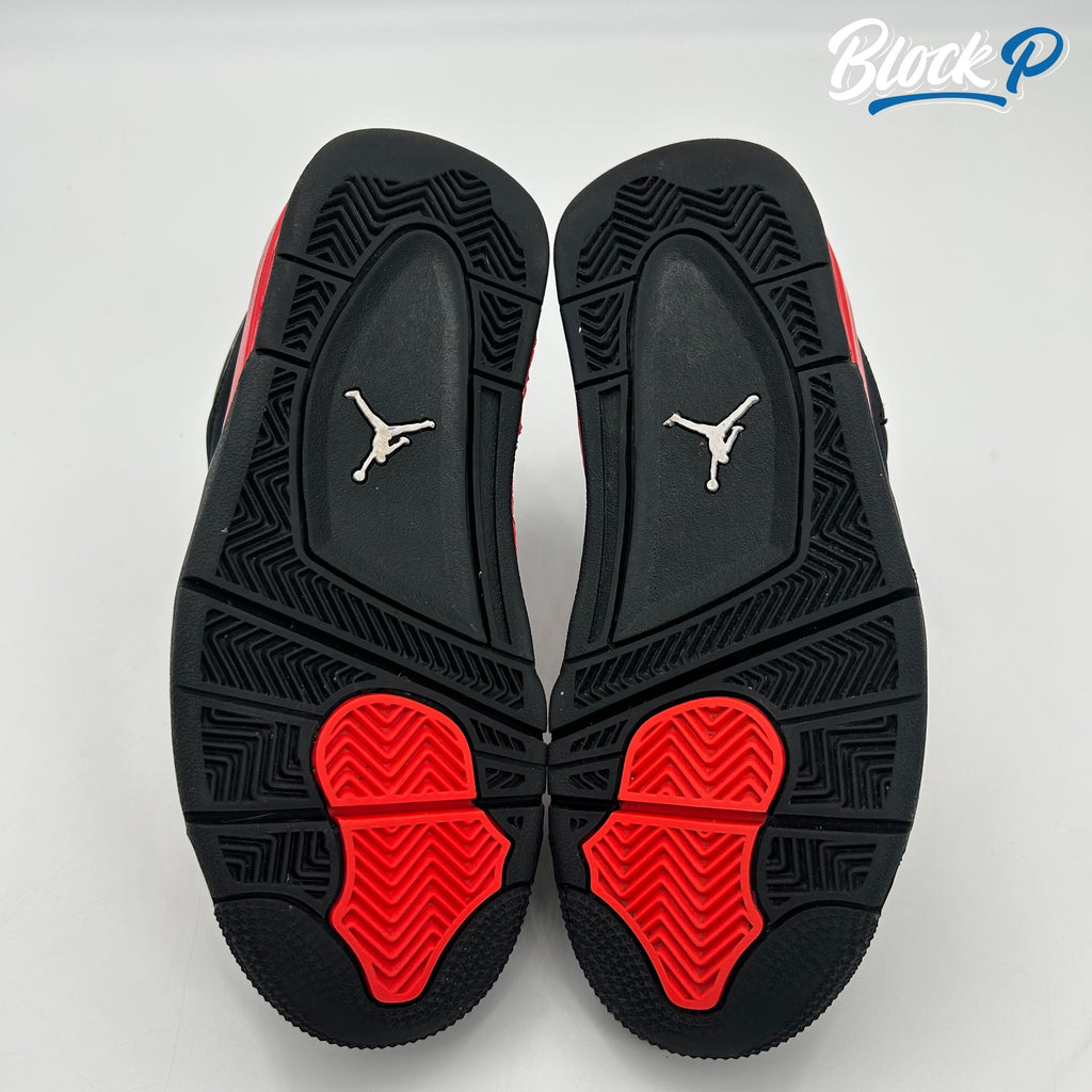 Nike Jordan 4 Red Thunder sole detail — Block P Liverpool
