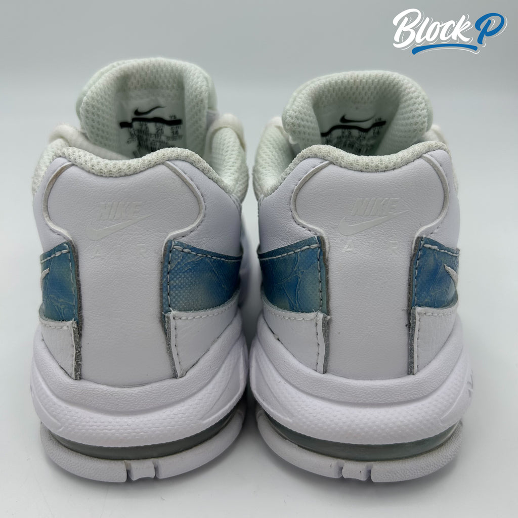 Nike Air Max 95 White TD top-down view — Block P Liverpool