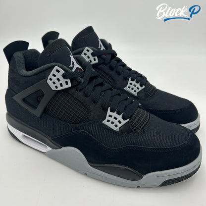 Nike Jordan 4 Black Canvas (NO BOX)