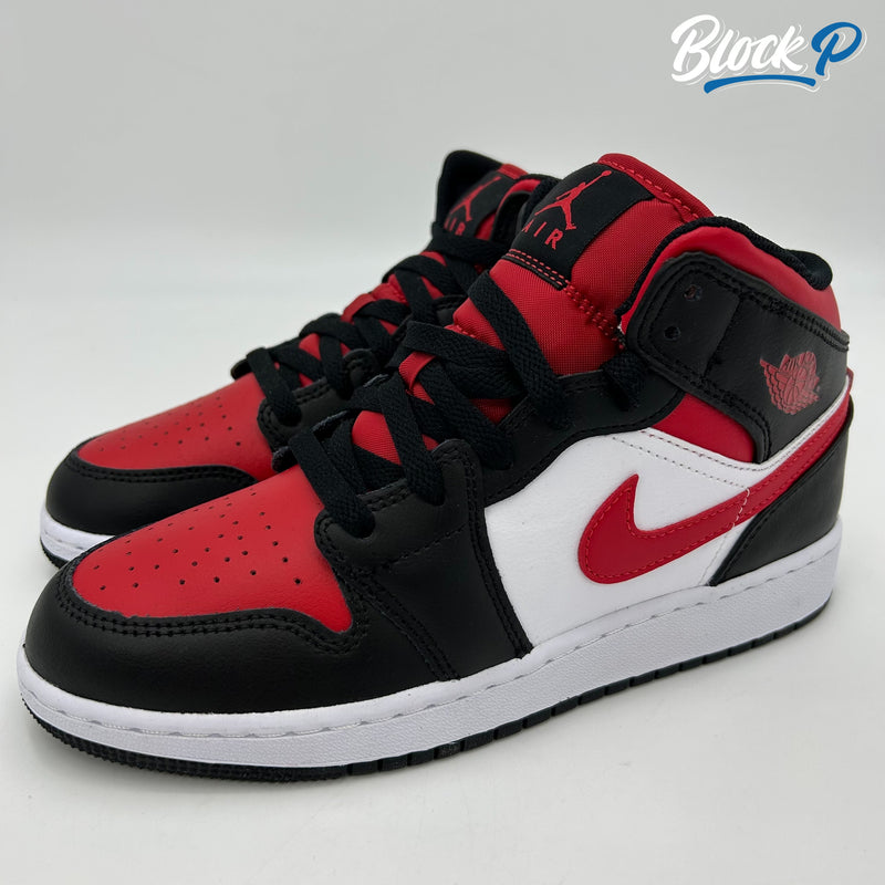 Nike jordan mid 1 red best sale