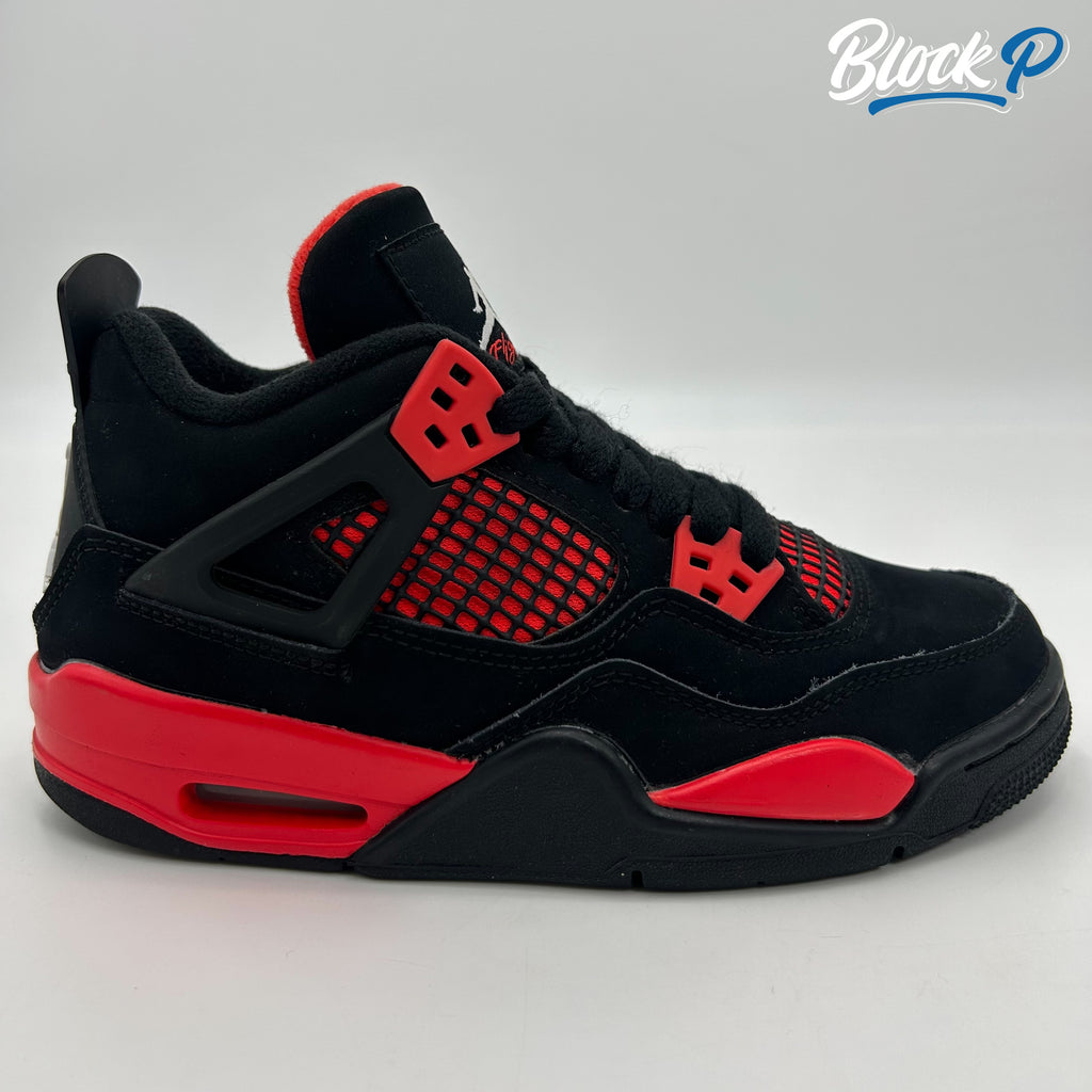 Nike Jordan 4 Red Thunder side profile — Block P Liverpool