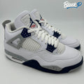 Nike Jordan 4 Midnight Navy front view — available at Block P Liverpool, 36 Renshaw Street L1 4EF
