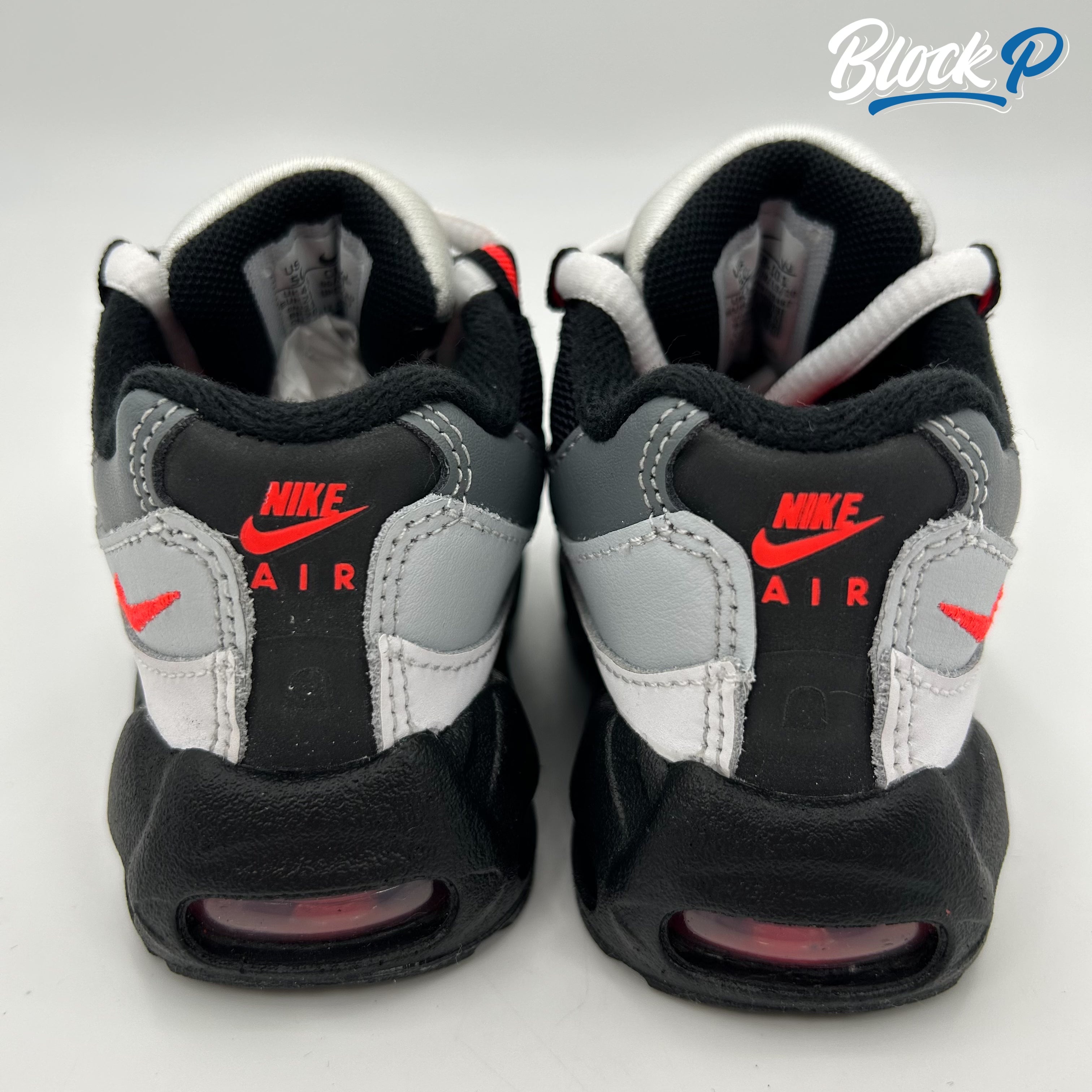 Nike Air Max 95 Infrared TD top-down view — Block P Liverpool