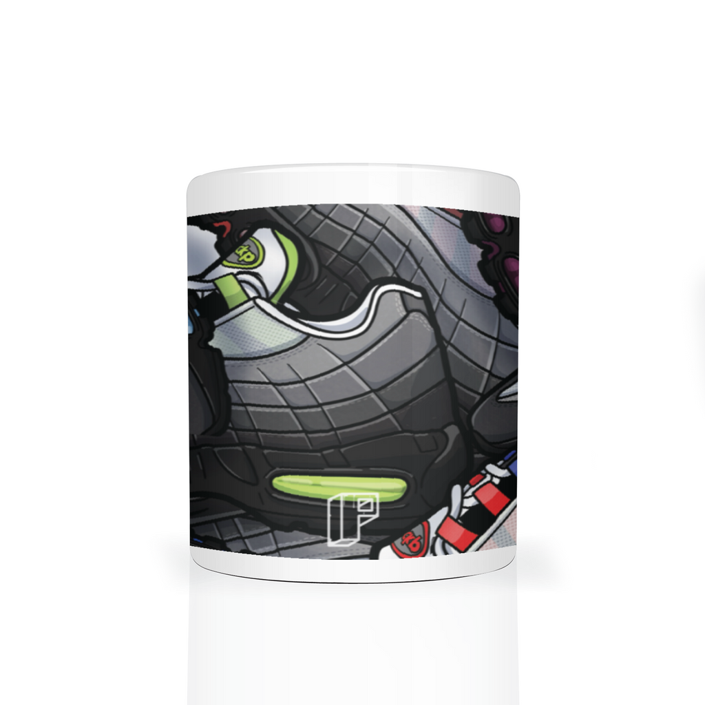 AM95 110 Collage Mug — available at Block P Liverpool, 36 Renshaw Street L1 4EF