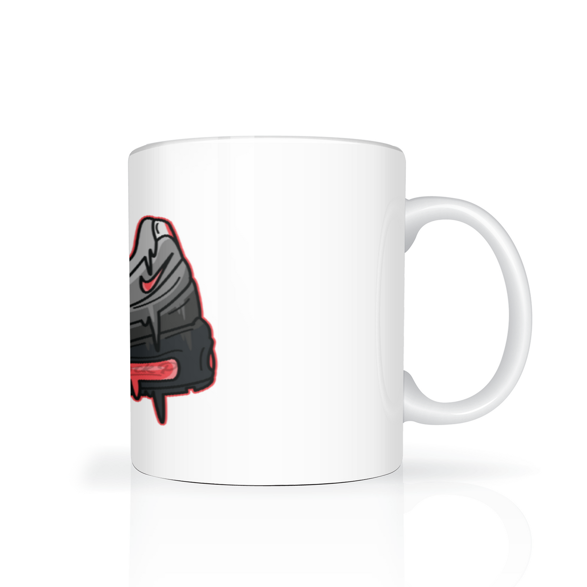 AM95 110 Red Mug angle view — Block P Liverpool